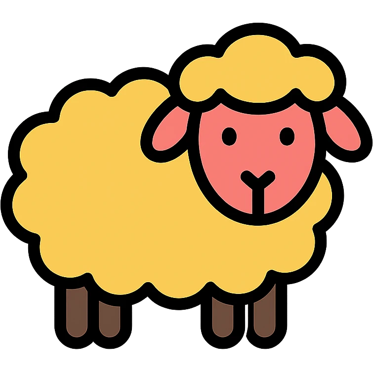 colored sheep icon emoji