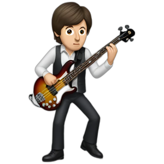 Paul McCartney Playing bass emoji
