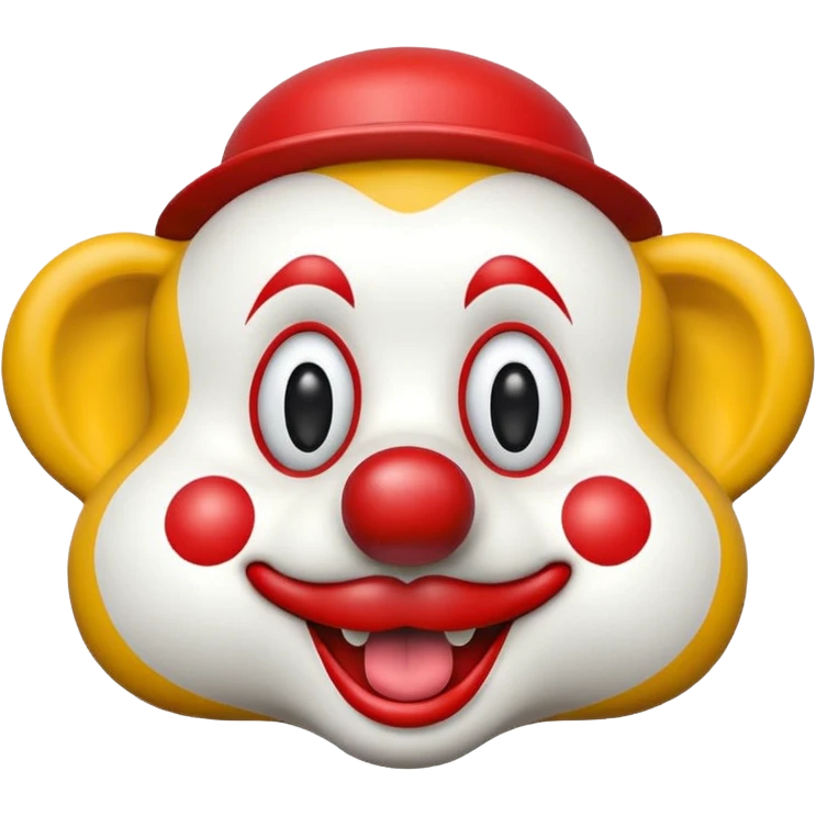 chewing toy for dog, clown emoji
