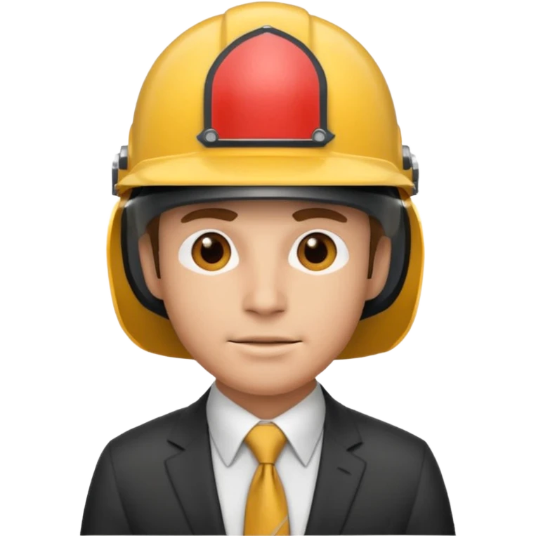 helmet man with tie  emoji
