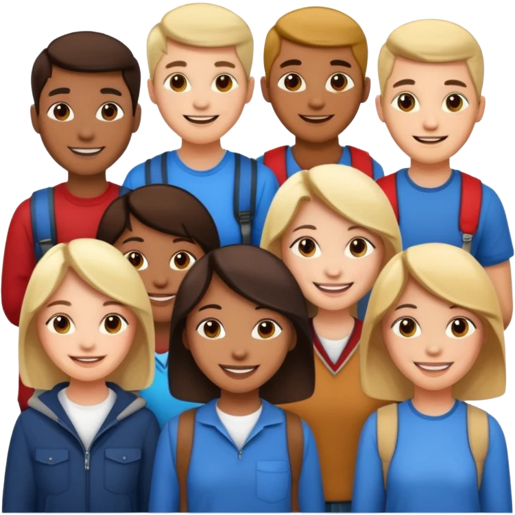 grupo de estudiantes  emoji