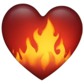 Heart broken fire emoji