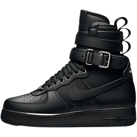 all black Nike Air Force 1 shoes emoji