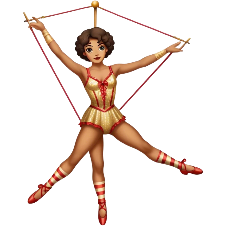 Vintage circus tightrope walker emoji