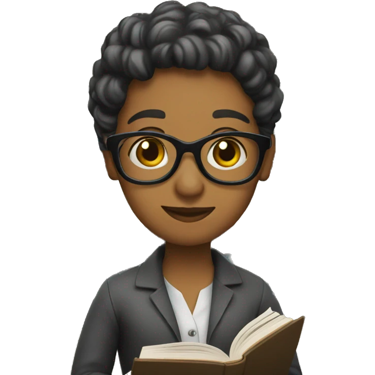 librarian with book emoji
