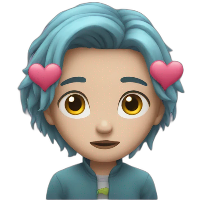 Heart fusion sad emoji