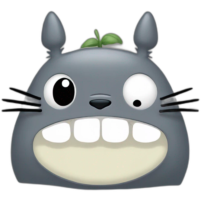 Totoro from my neighbour totoro smiling emoji