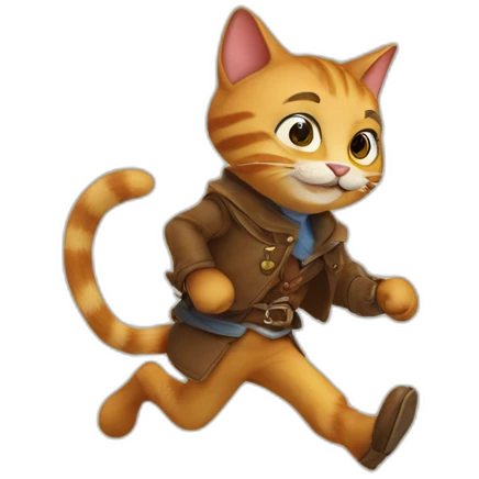 Puss-in-boots-runs-after-the-mouse emoji