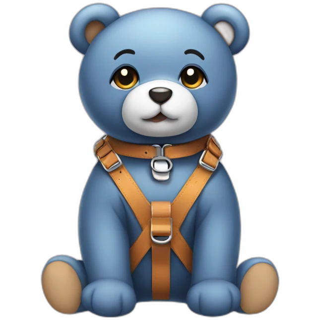 Teddy in harness emoji