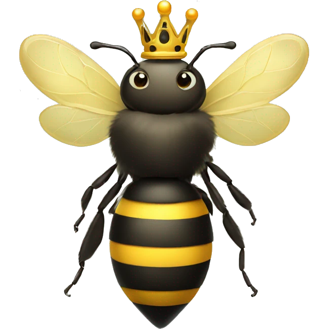 Bee with crown emoji