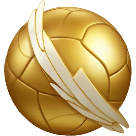 golden ball with thin wings emoji