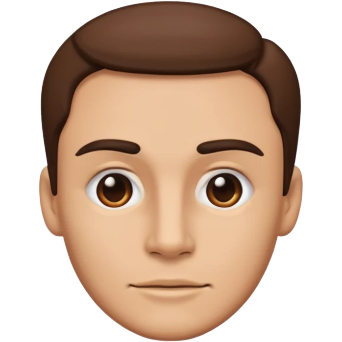 Emoji Sigma con una mandíbula muy marcada y con una ceja levantada y la otra abajo emoji