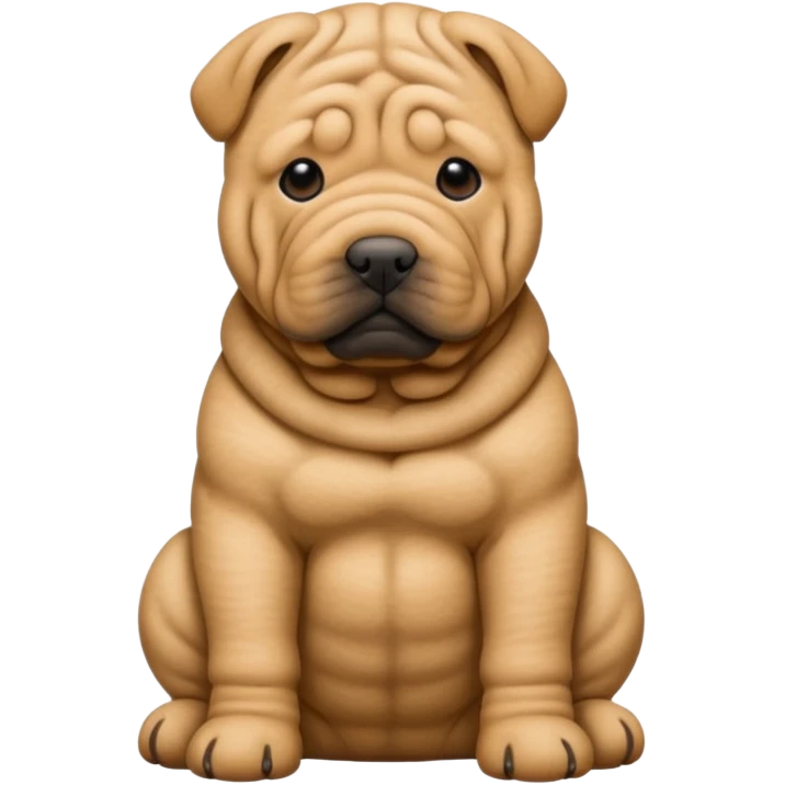 Shar Pei sitting emoji