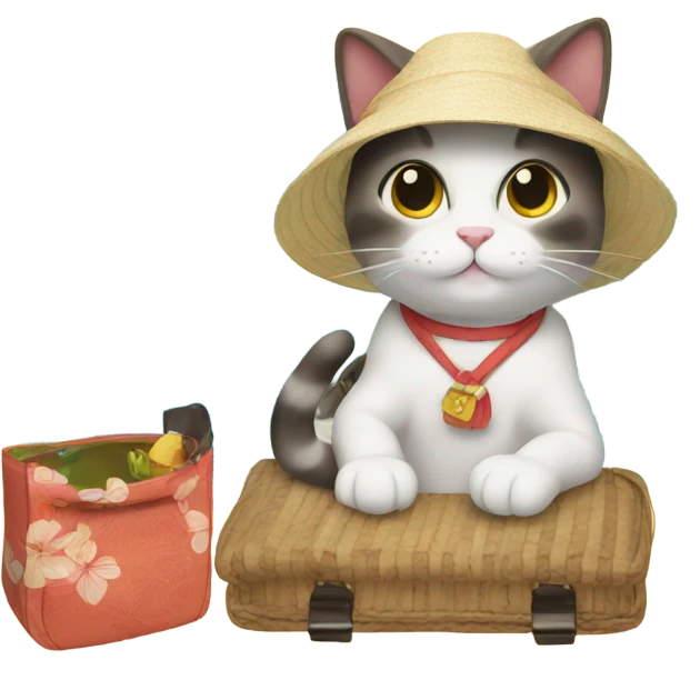 cat on vacation in japan emoji