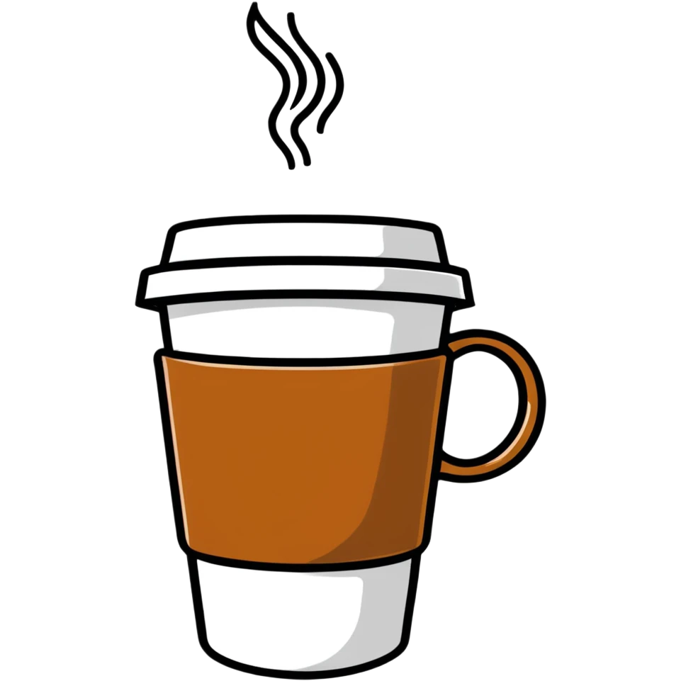 coffee cup in soft pink color emoji
