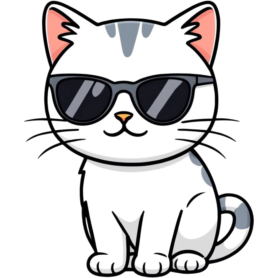Cat with sunglasses emoji