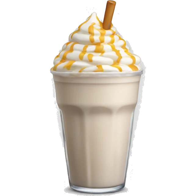 Milk shake with stick emoji
