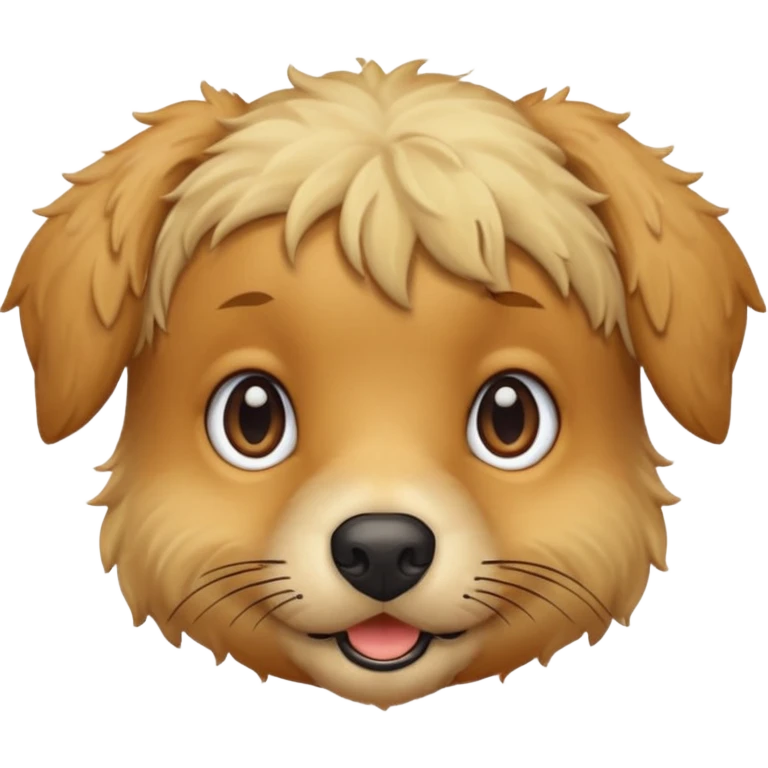 jackapoo (jack ruseel terrier + poodle) cute little kind of crusty dog but super cute, blondeish with cute little snout emoji