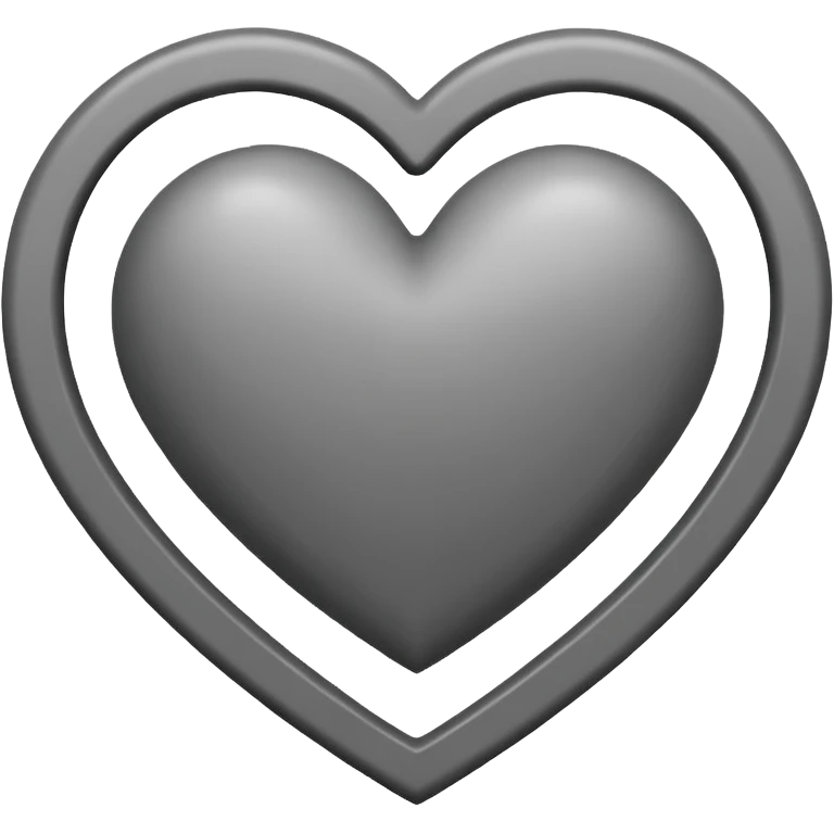 Black and white heart emoji