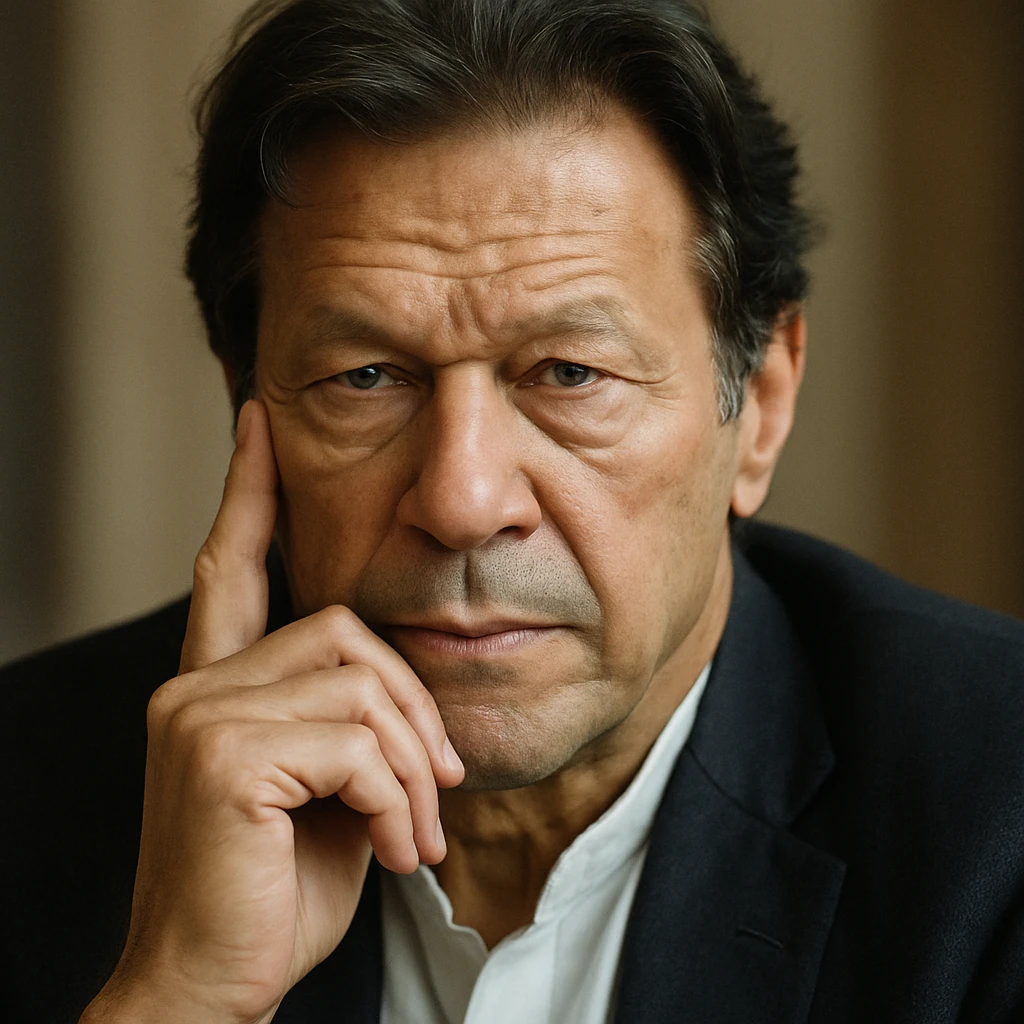 Imran Khan thinking, realistic face, detailed features, photorealistic, highly detailed, realistic lighting emoji