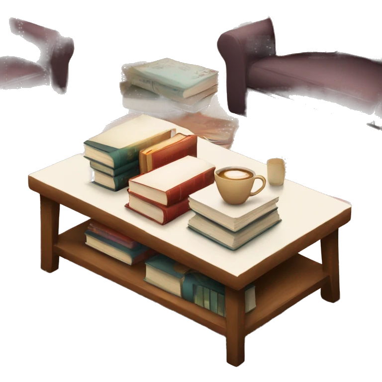 coffee table with beautiful books emoji