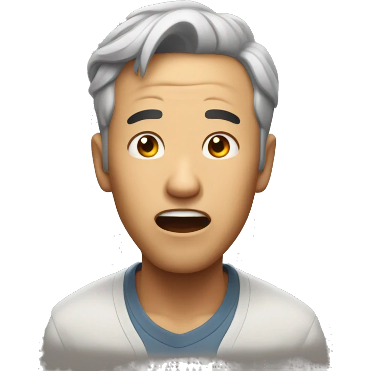 Chinese man have a surprised   emoji