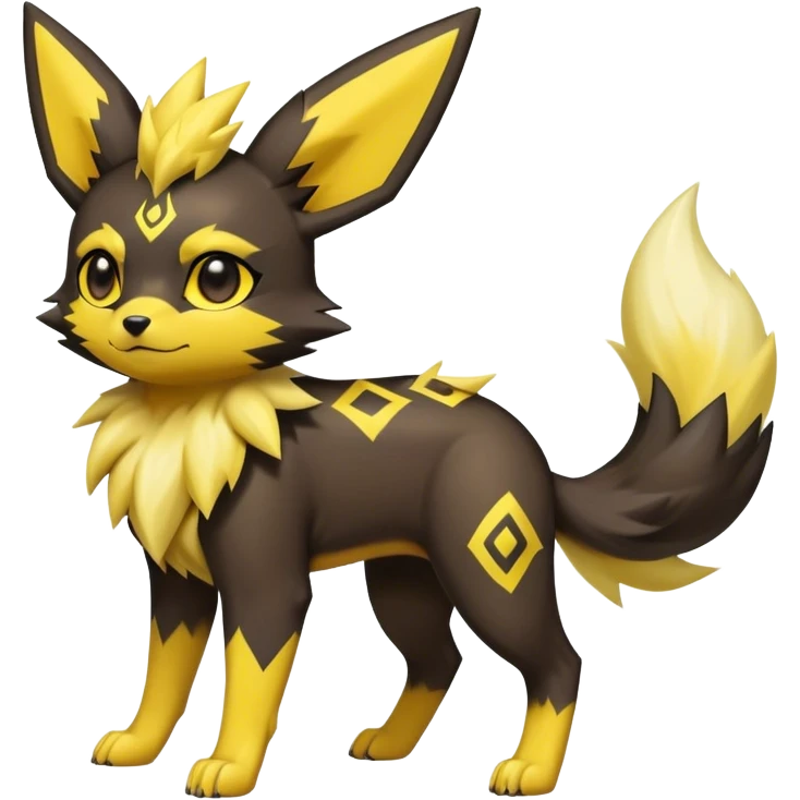 Umbreon-Jolteon-Fakemon-hybrid -fusion- full body emoji