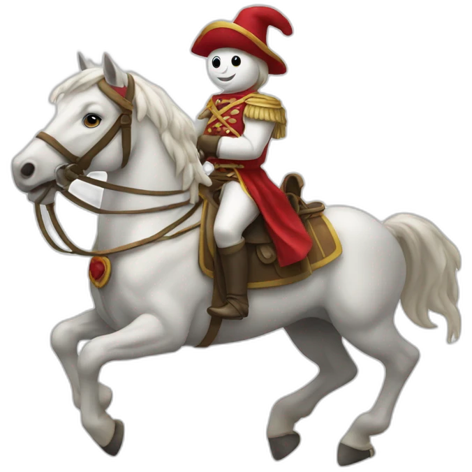 Bonhomme sur horse emoji