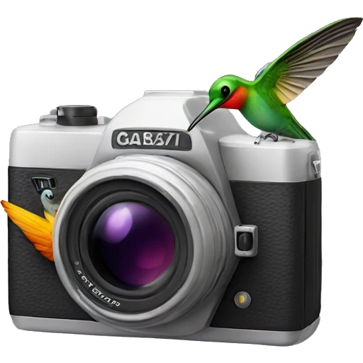 camera with colibri emoji