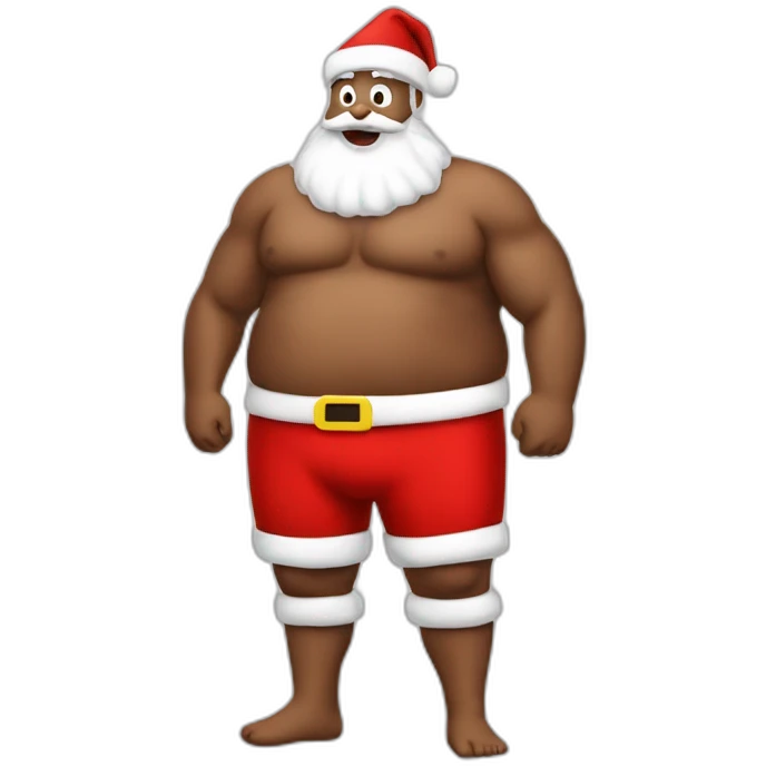 dad bod fat santa going gym emoji