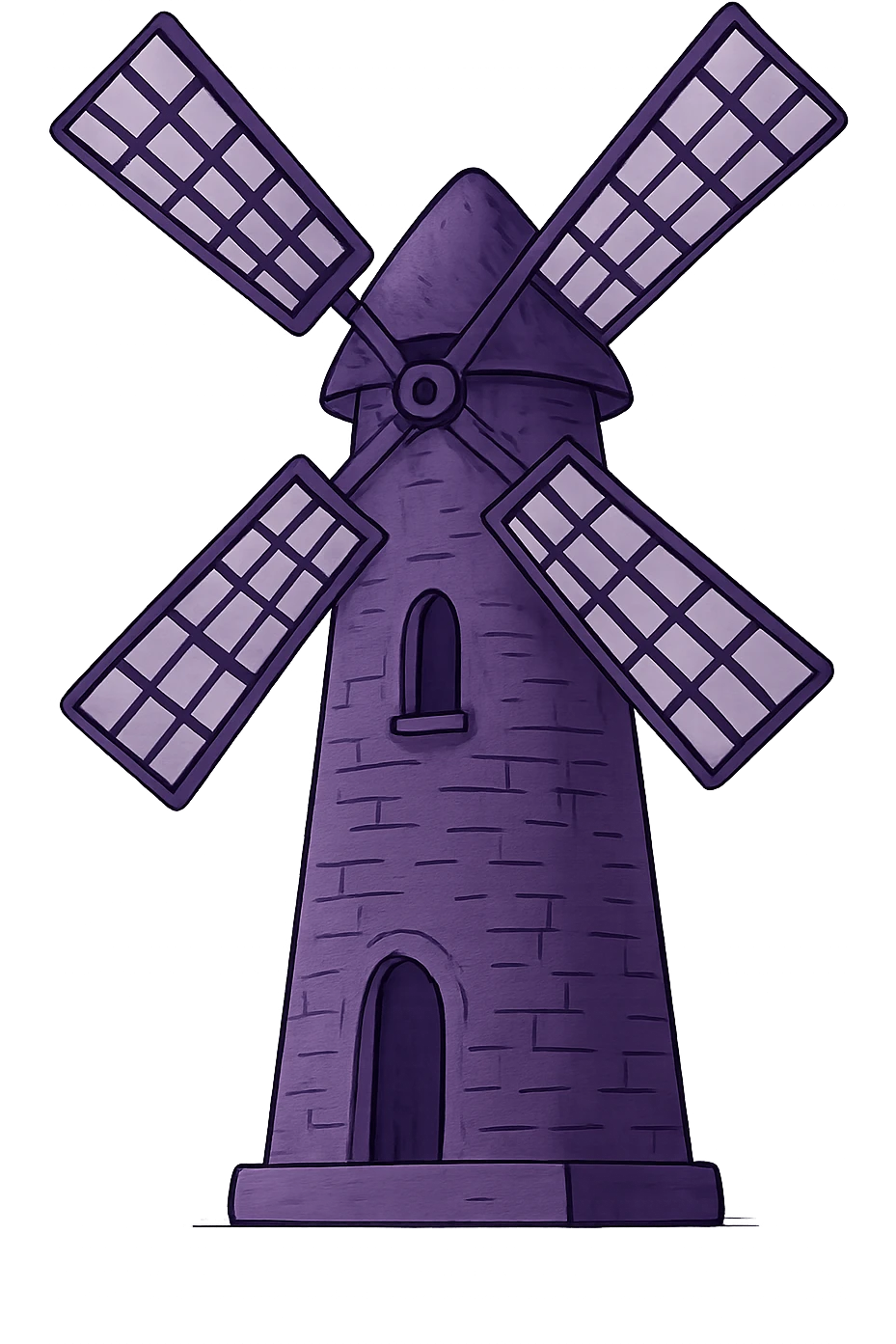 purple windmill emoji