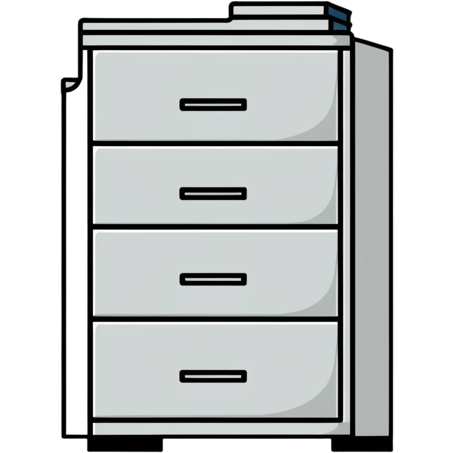 file cabinet with documents emoji