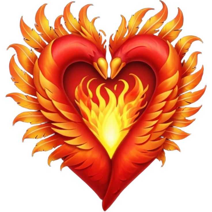 phoenix feather heart emoji
