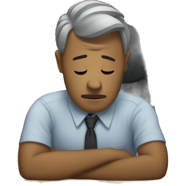 Tired in office emoji
