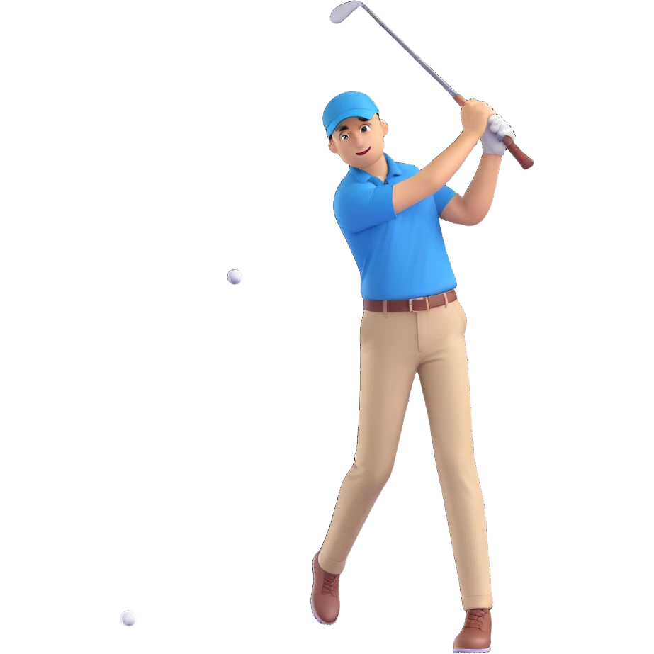 finance guy playing golf emoji