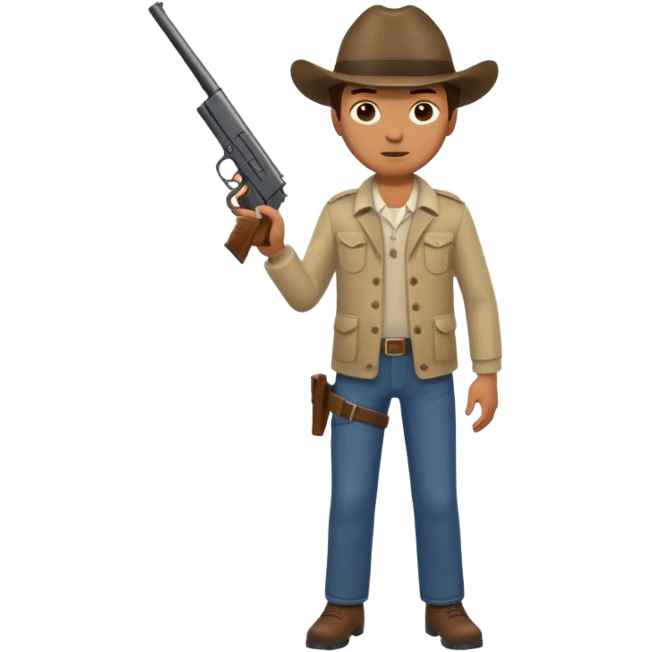 Full body male with a gun emoji