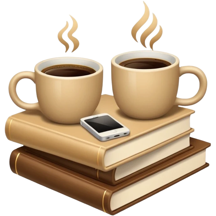 (books + cofe) beige emoji