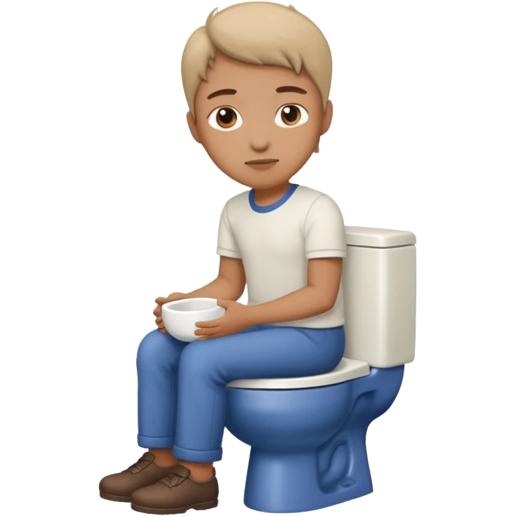 Personne sur des toilettes emoji