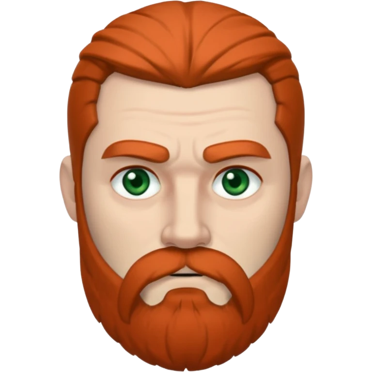 Greenish grey eyed adult man with sad eyes, poor short dark grey hair and a very long viking beard hanging. Pale skin. He's serious and looks tired. Make sure his hair and beard are both dark grey. emoji