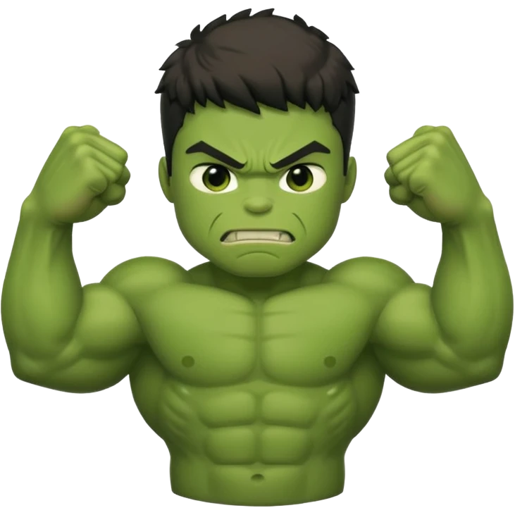 kid hulk flexing arms emoji