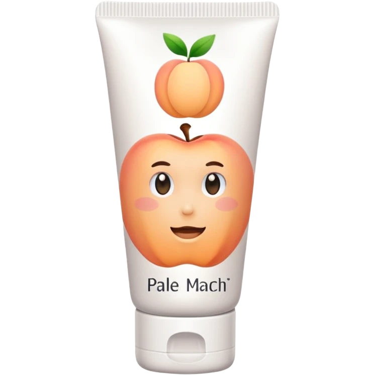 pale peach plain skincare tube emoji