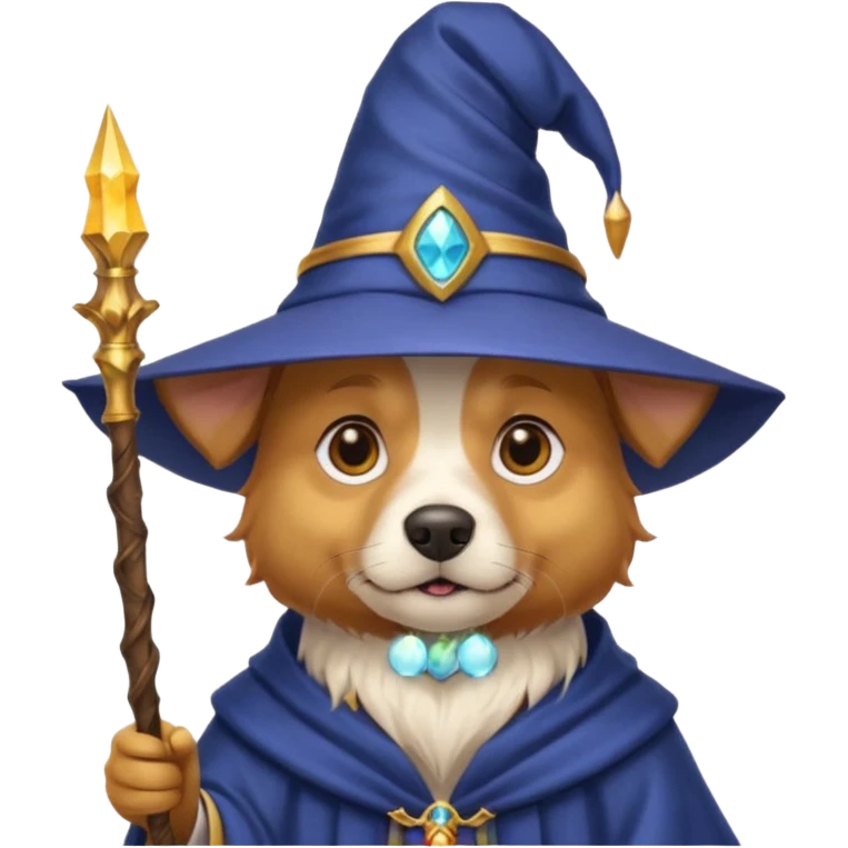 Dog wizard emoji