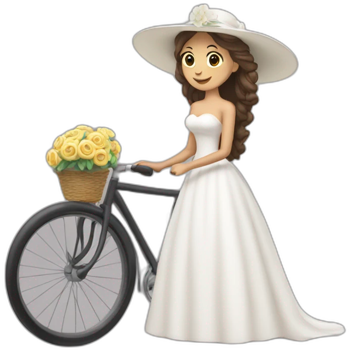 Novia castaña con velo emoji