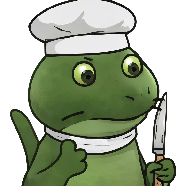 Cat with a knife emoji