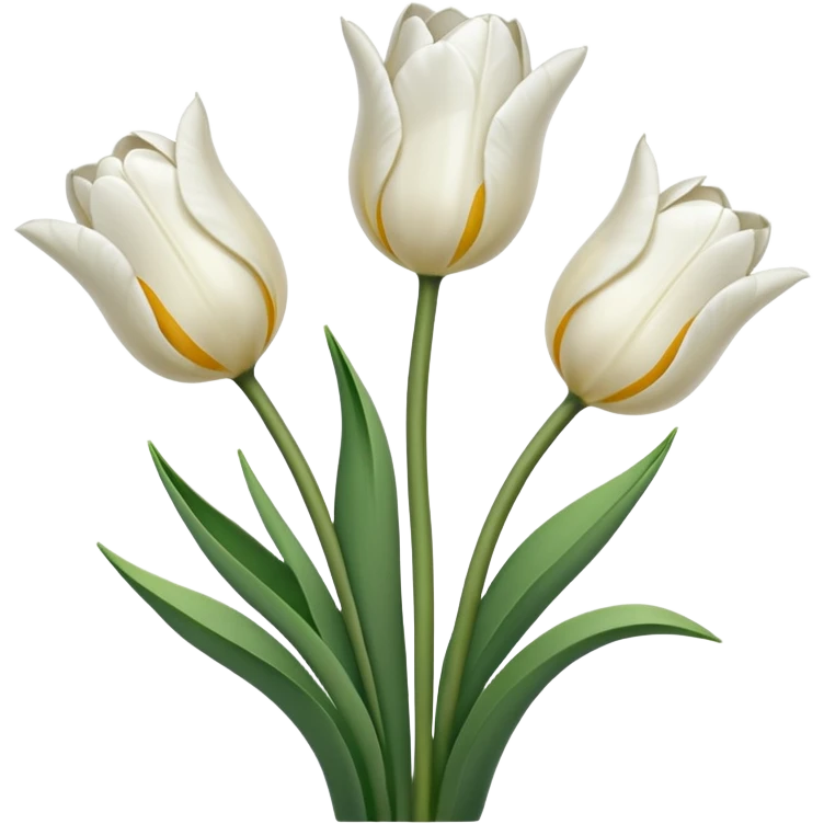 White tulips emoji