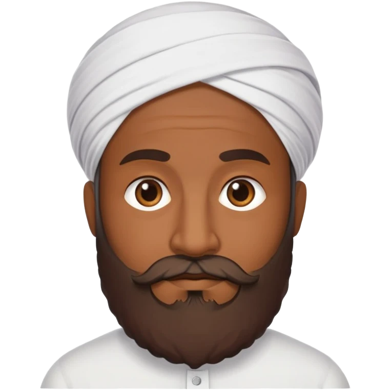Papa musulman petite barbe Brown skin emoji