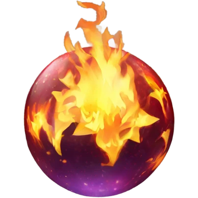 Fire magical ball emoji