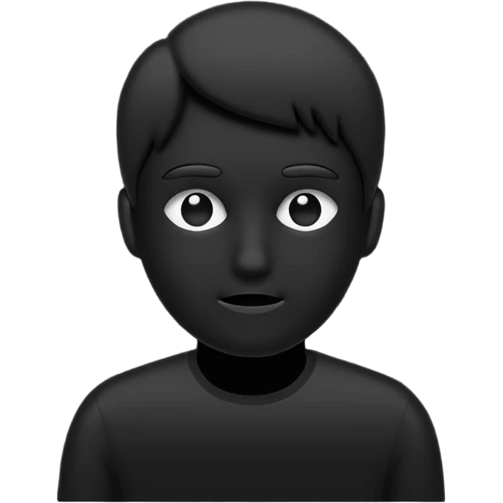 completely flat black silhouette emoji