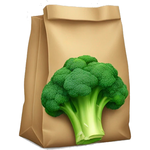 Bag of green broccoli  emoji