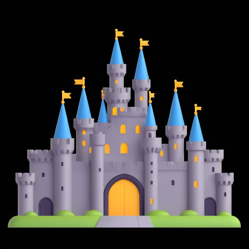 king and queen, castle background emoji